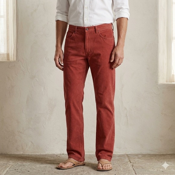 Loro Piana Other - Loro Piana Cotton Linen Pants – 31x34 Red Straight Italy READ
